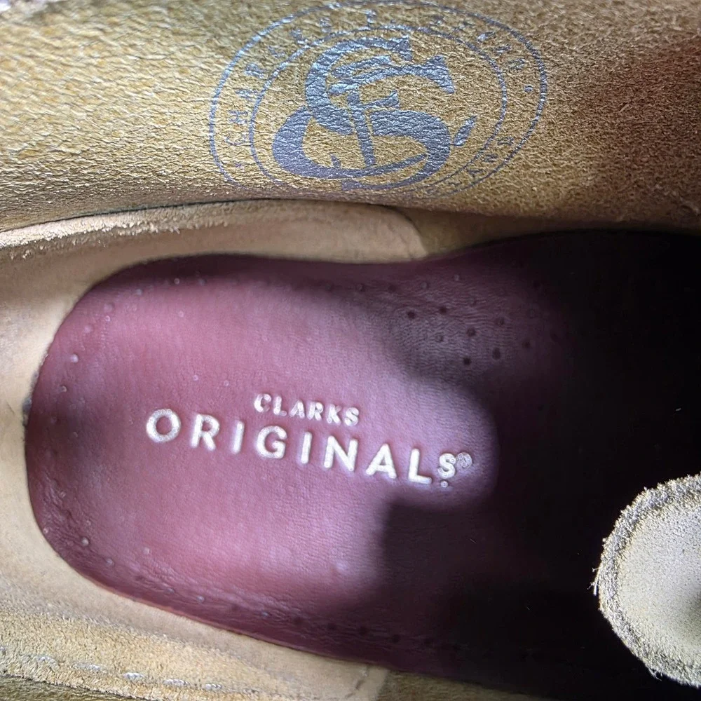 Clarks Originals Wallabee Boots Maple Suede Leather Pristine Men 7 Eu 39.5 W 8.5